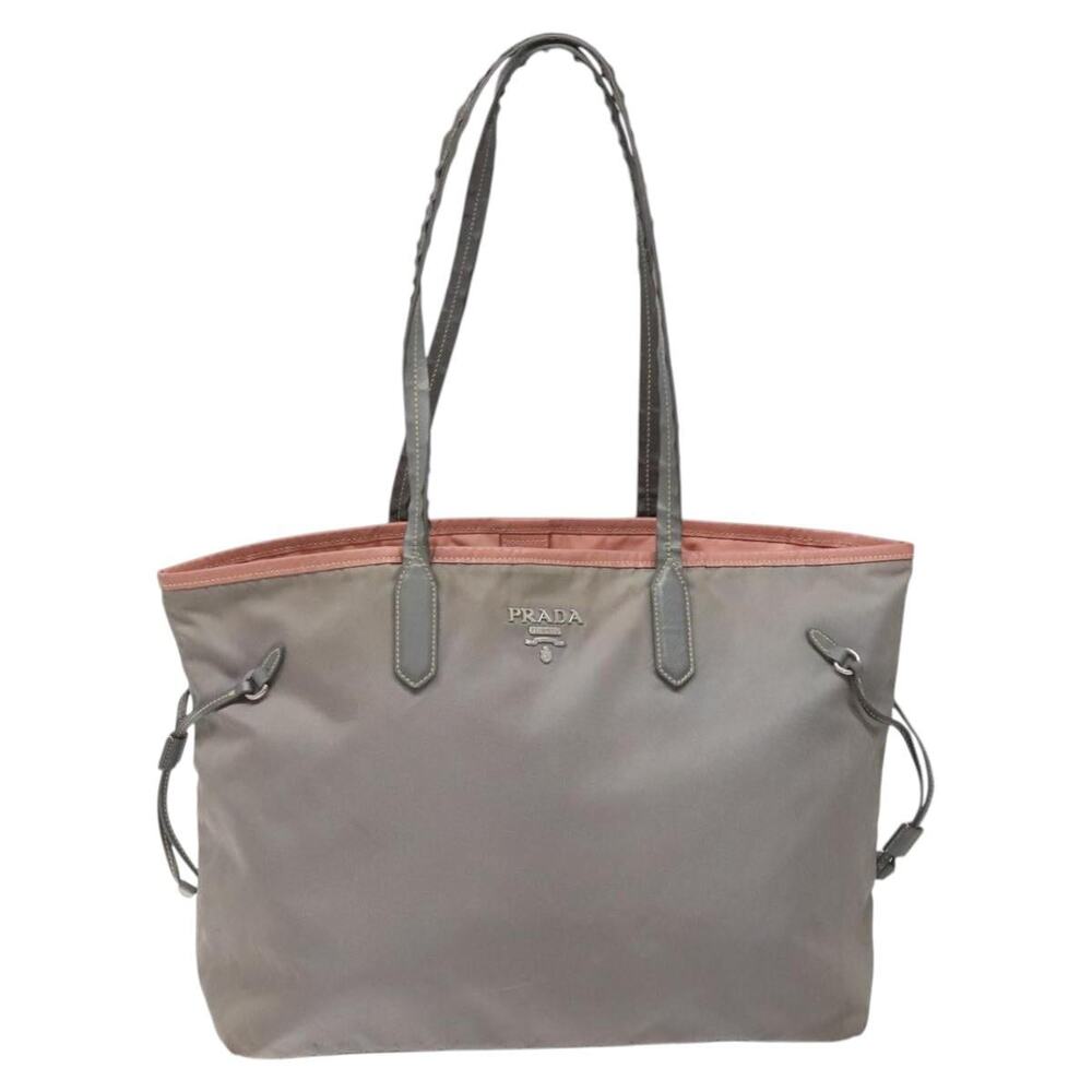 PRADA Tote Bag Nylon Gray - Picture 2 of 9
